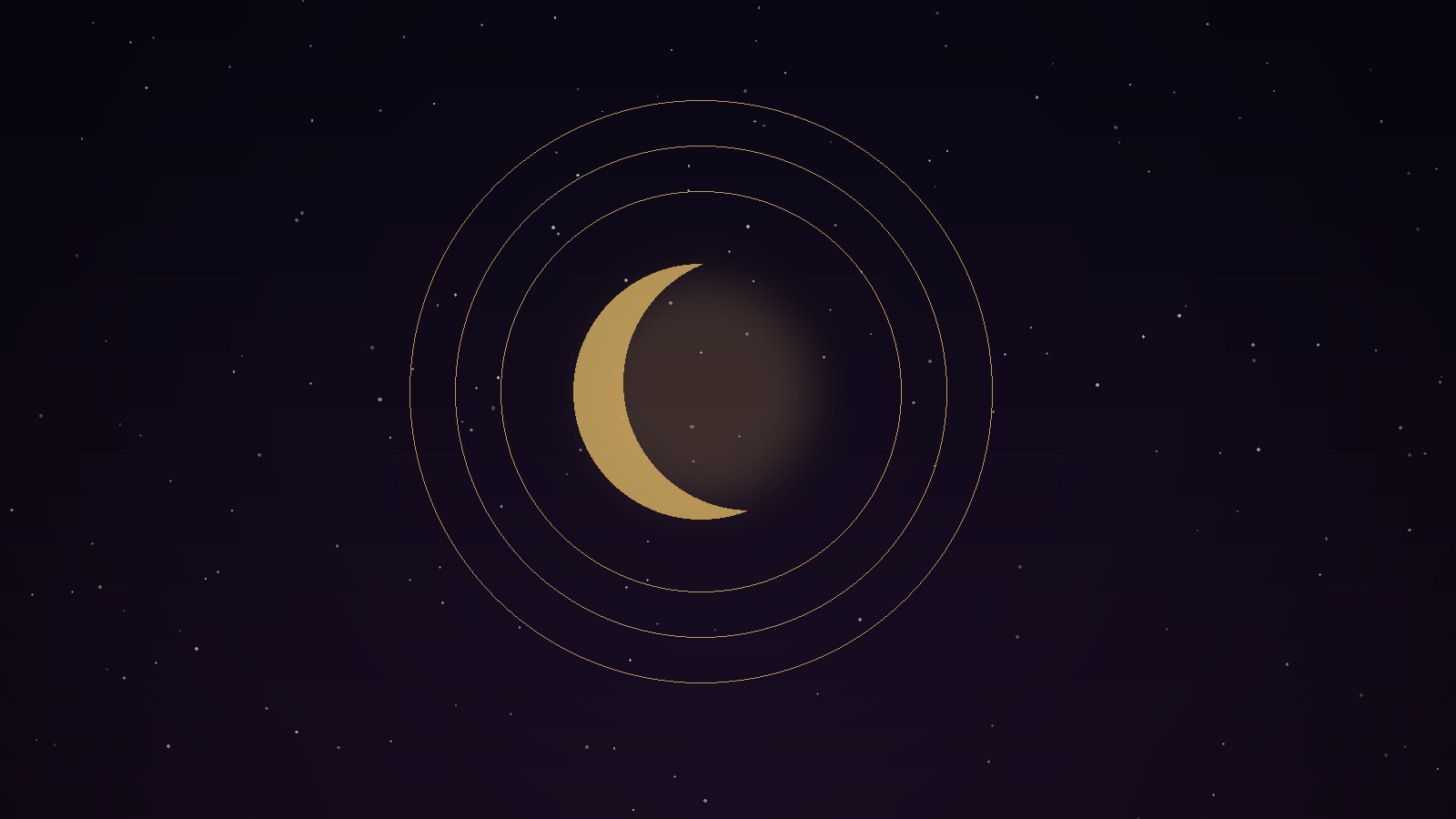A golden crescent moon symbolizing deep rest and yoga nidra