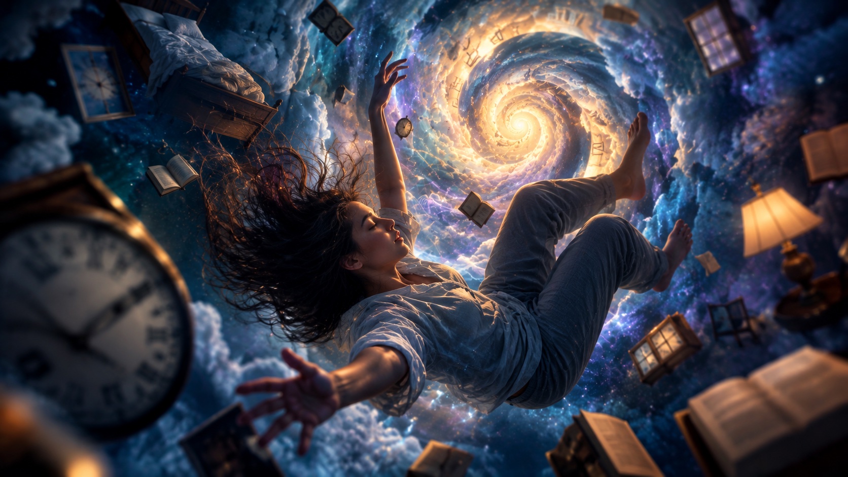 Symbolic imagery of falling in a dream — loss of control and transition